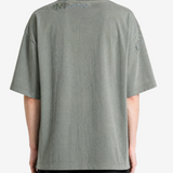 Green t-shirt, full body view