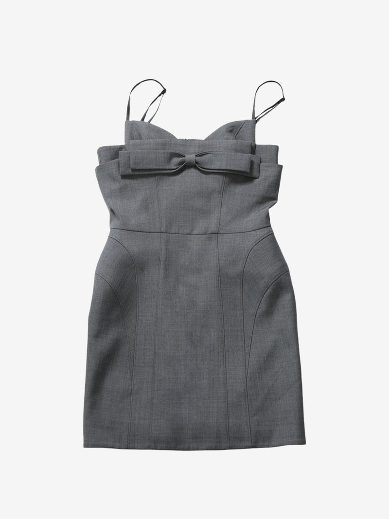 SHUSHU/TONG - Women Sling Dress with Double Bow Detail