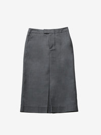 SHUSHU/TONG - Women Front Slit Straight Skirt