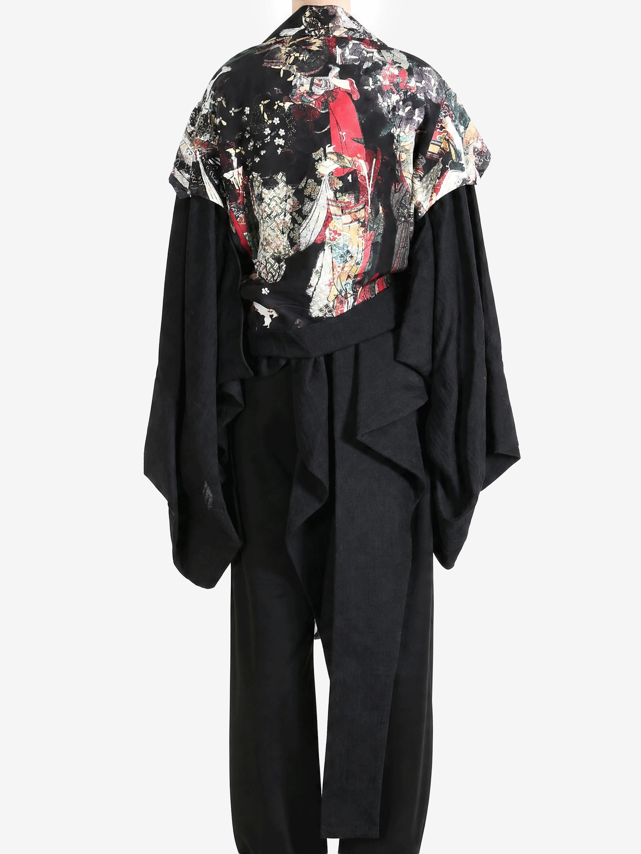 black jacket, body view