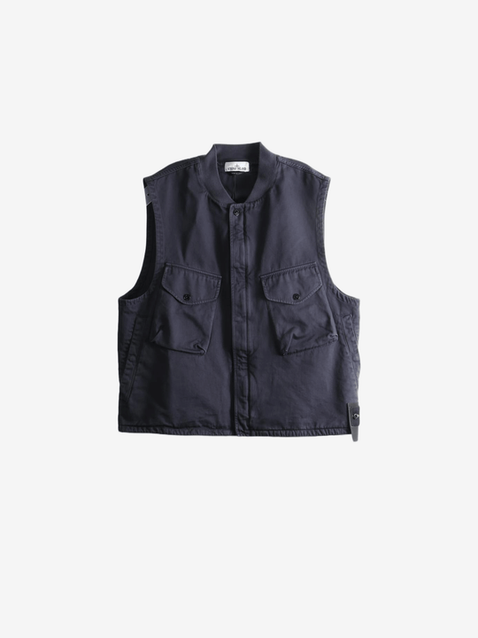 Navy jacket, front view