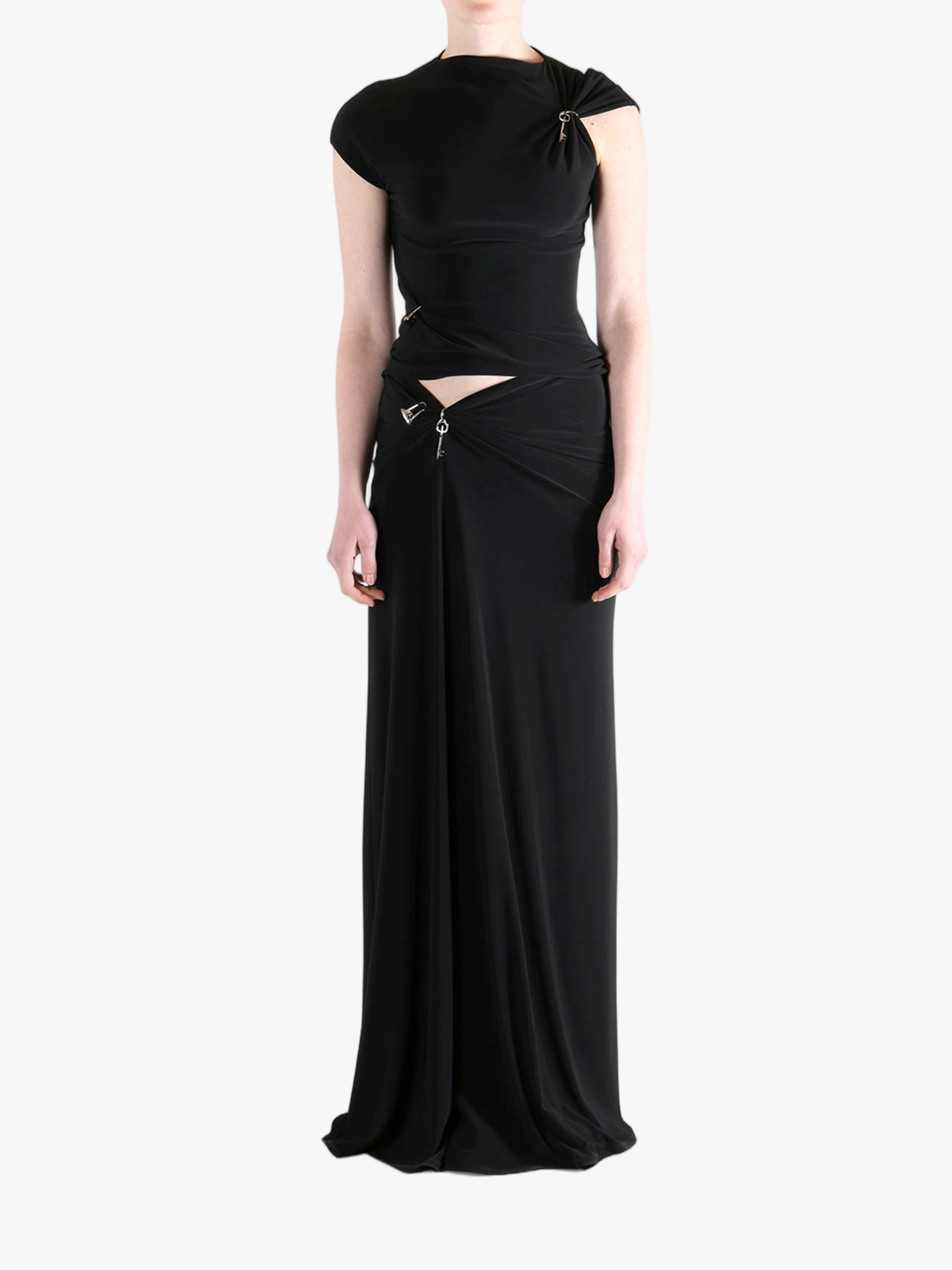 Black top, full body view