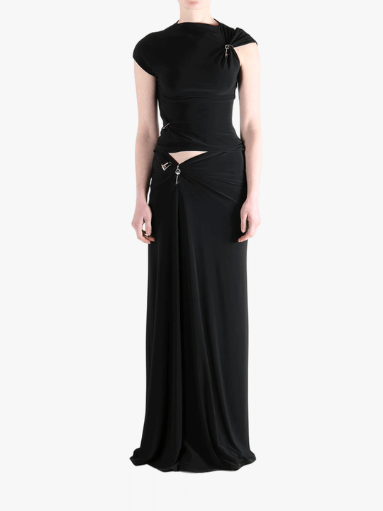 Black top, full body view