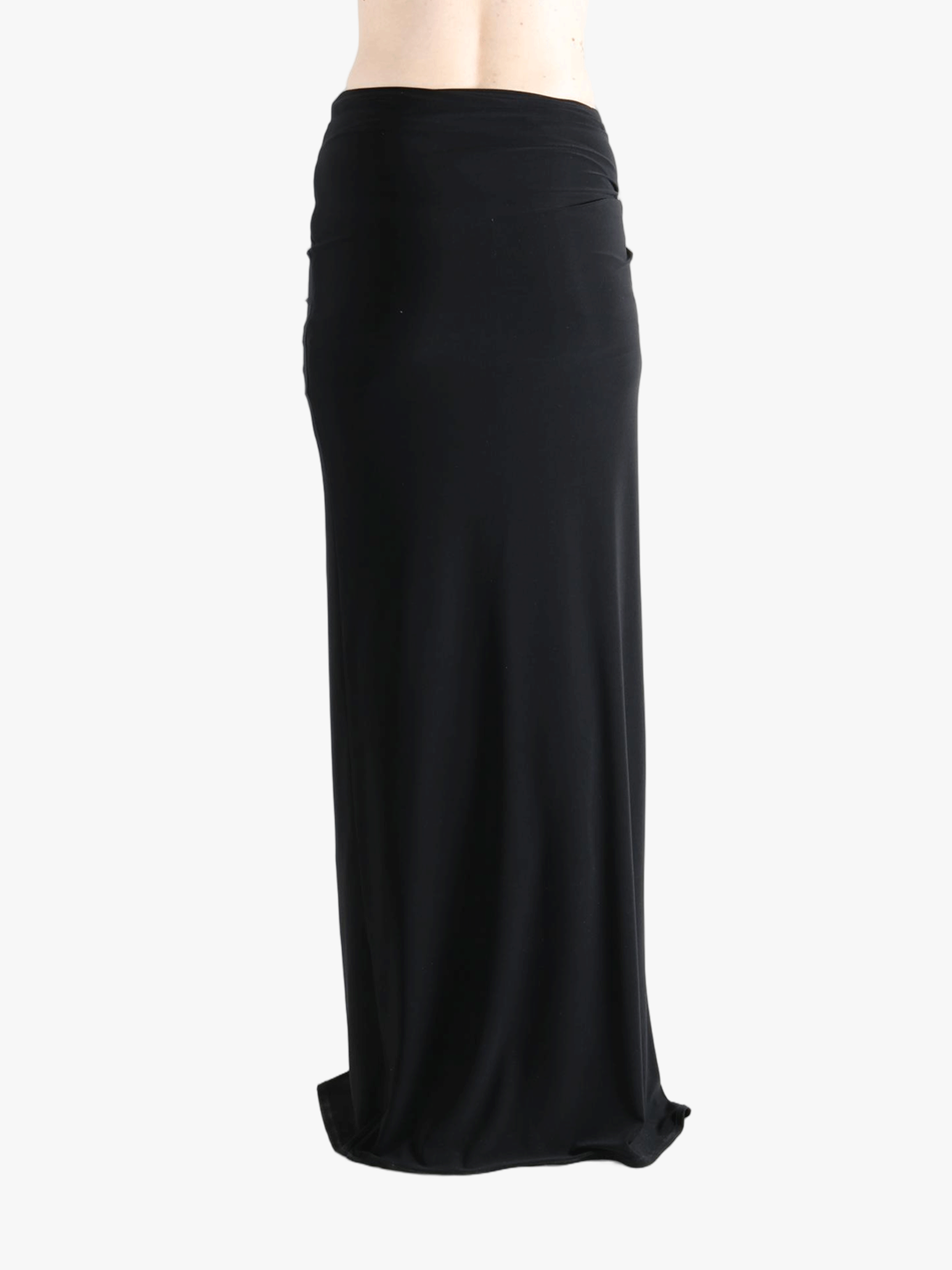 Black skirt worn by a person, showing the skirt fit