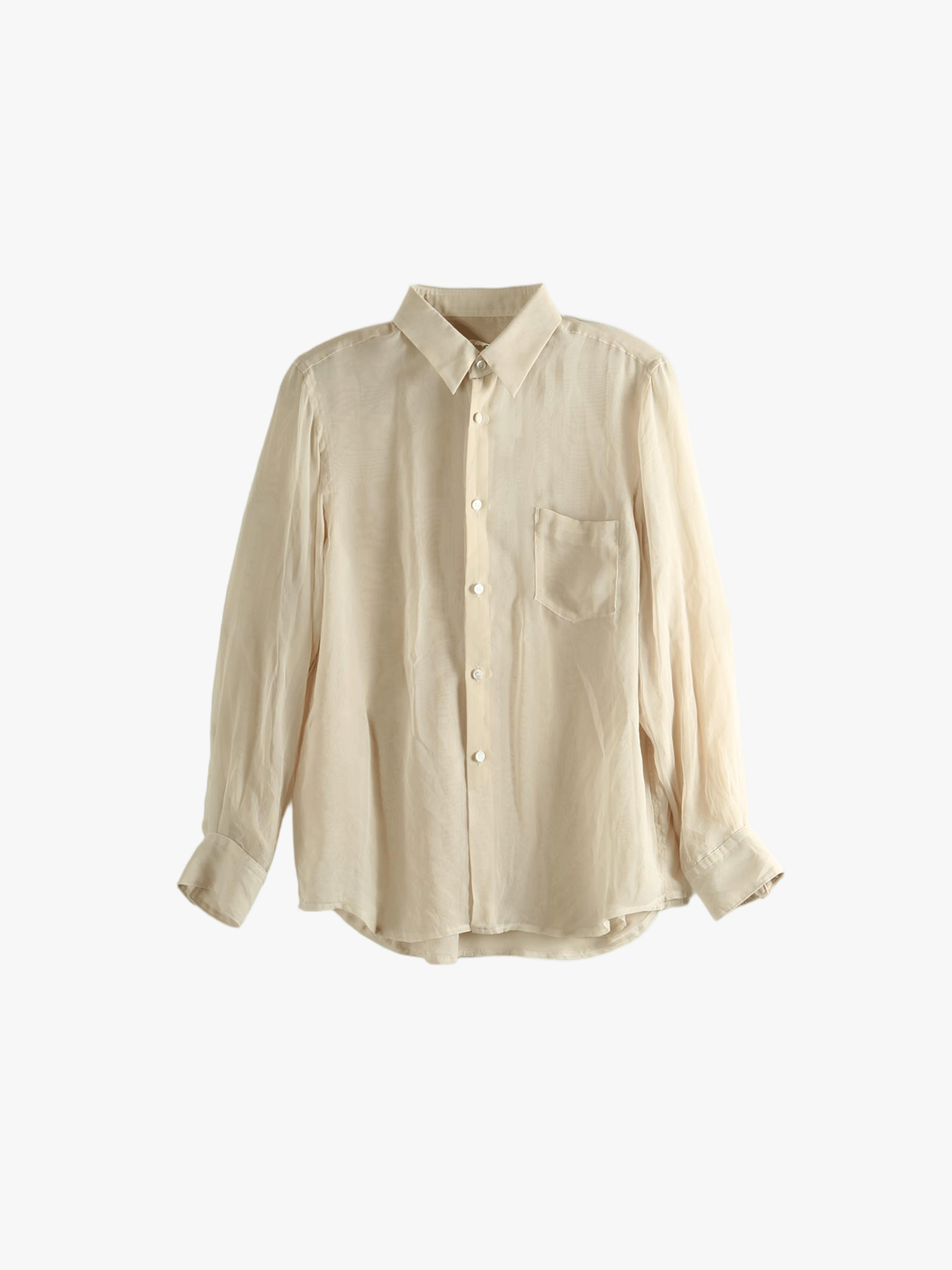Tan shirt ,front view