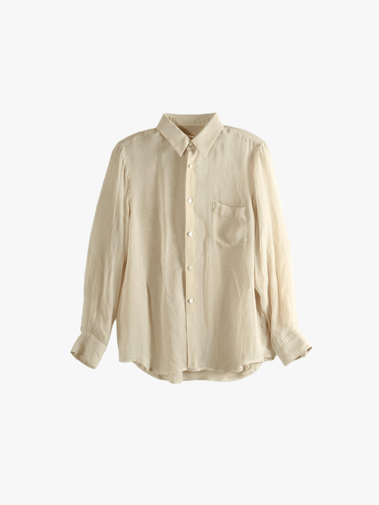 Tan shirt ,front view