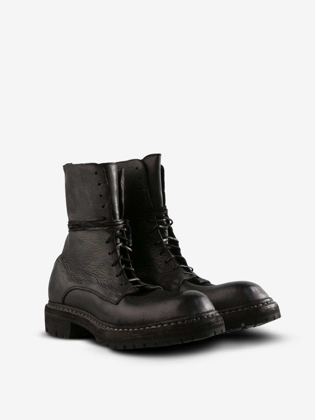 GUIDI - Men  Sole Rubber Laced Big Daddy Boots