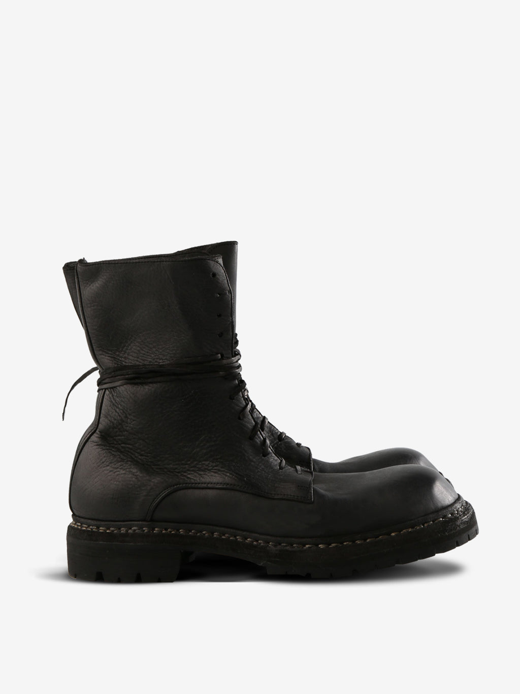 GUIDI - Men  Sole Rubber Laced Big Daddy Boots