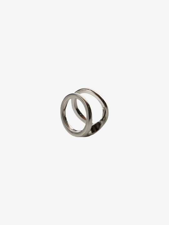 Silver ring, side view