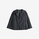 Black jacket-coat, front view