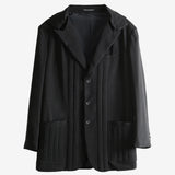 Black coat, front view