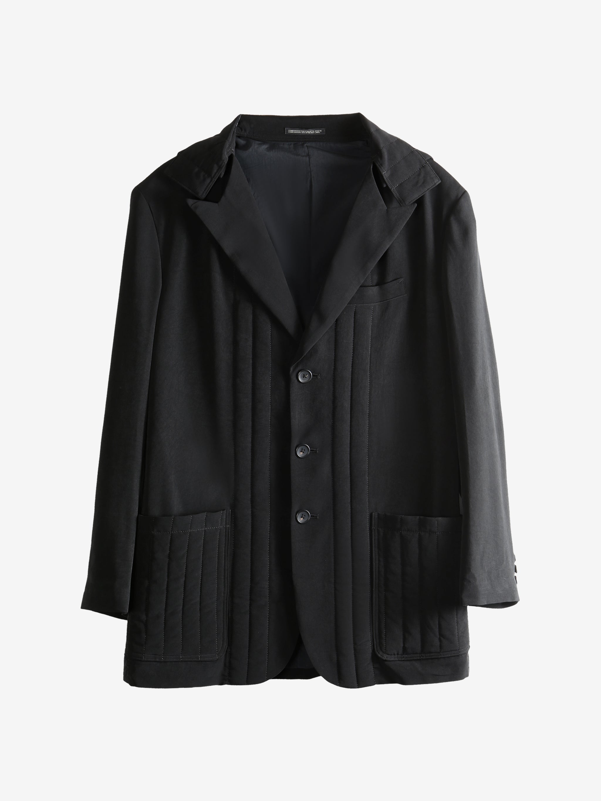 Black coat, front view