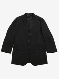 YOHJI YAMAMOTO POUR HOMME - Men Wool Gabardine Back Opening Jacket