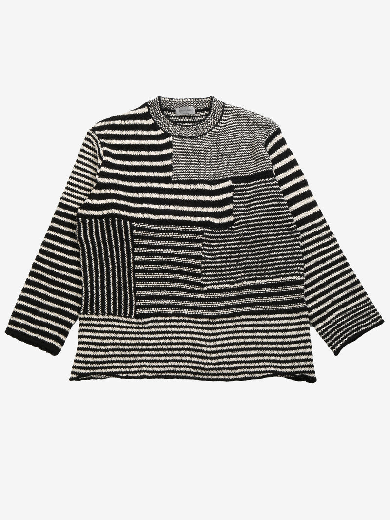 YOHJI YAMAMOTO POUR HOMME - Men Border Round Neck Knit