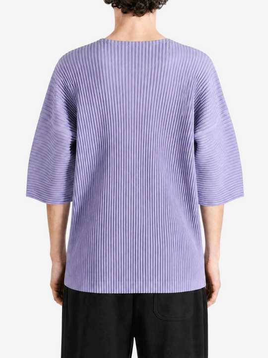 Purple t-shirt, full body view