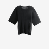 Black t-shirt, front view
