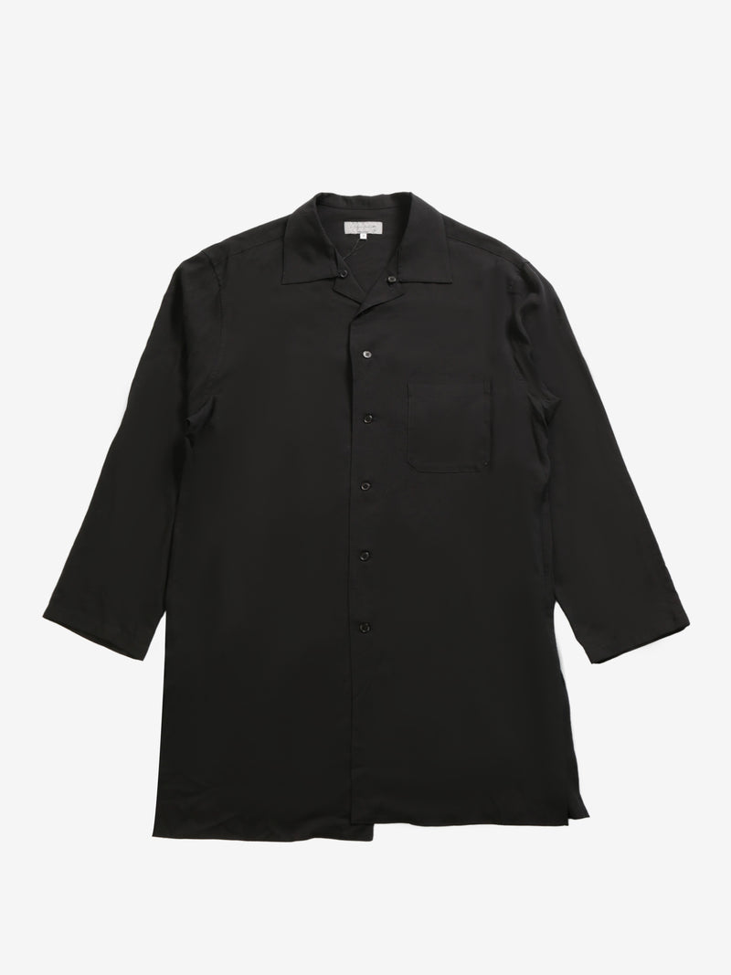 YOHJI YAMAMOTO POUR HOMME - Men Spread Collar Long Shirt