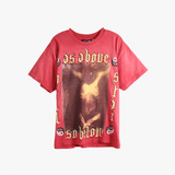 Red t-shirts, front view