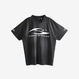 Black t-shirt,front view