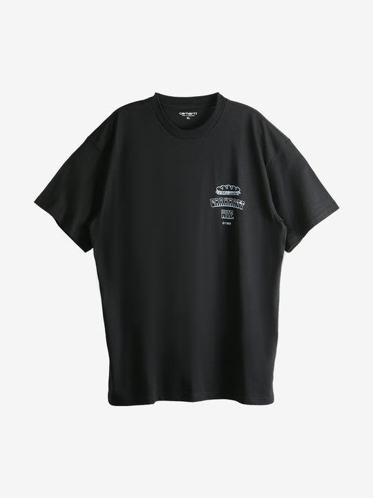 Black t-shirt, front view