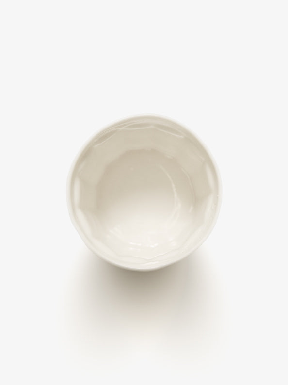 Top view of JINJIN PARIS French Cup Large showing circular opening and glazed interior finish.
