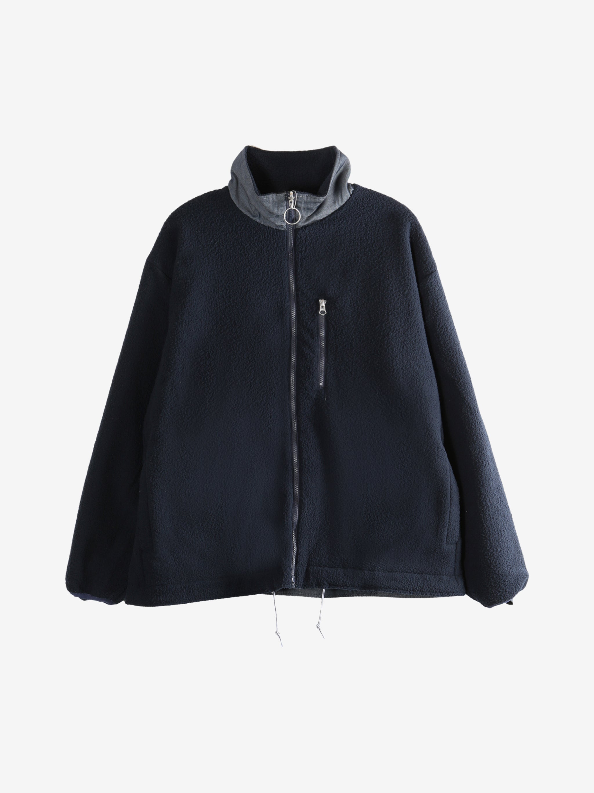 Navy jacket , front view