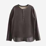 Brown long-sleeve shirt ,front view