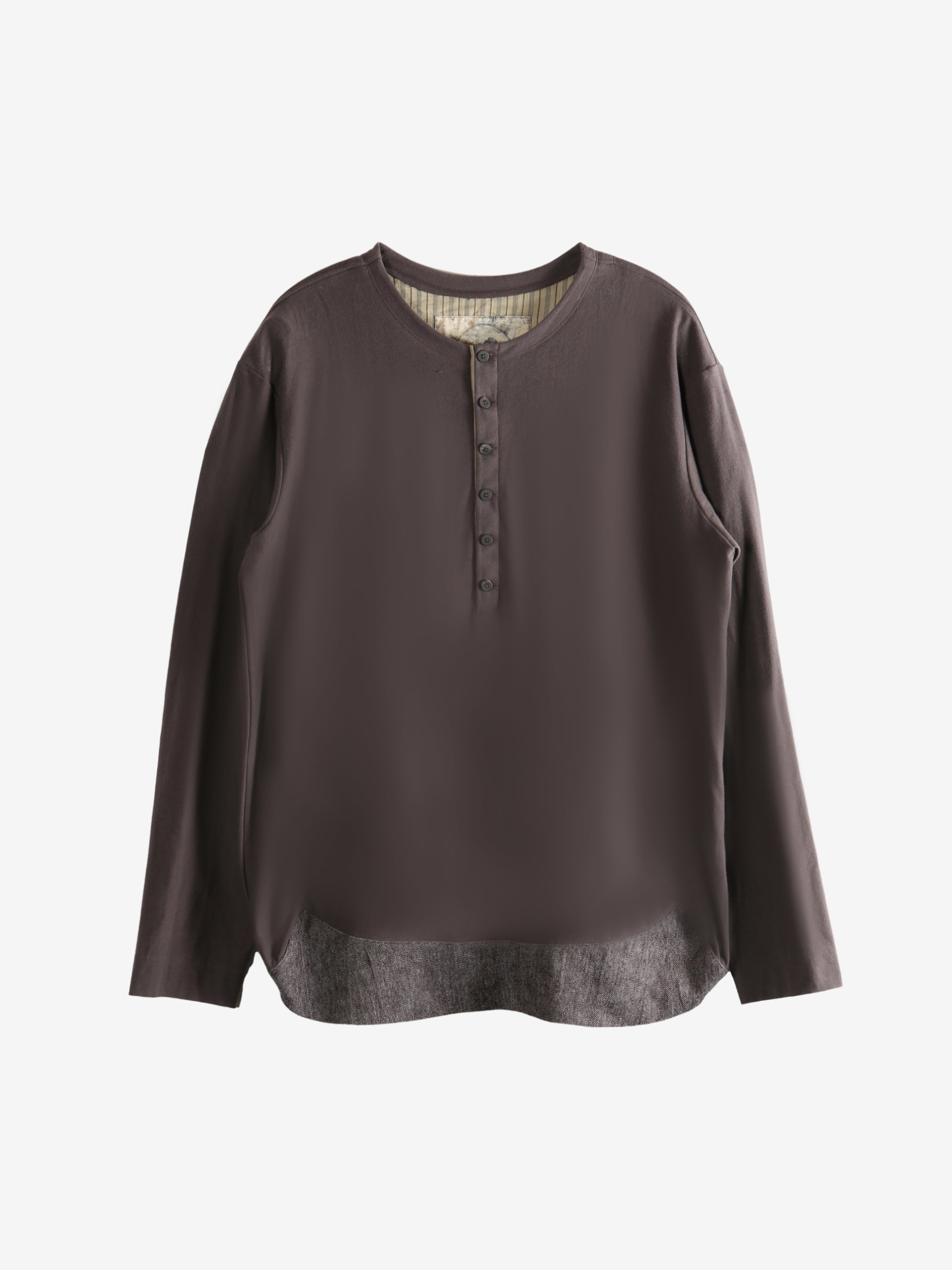Brown long-sleeve shirt ,front view
