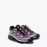 Purple sneakers, side view