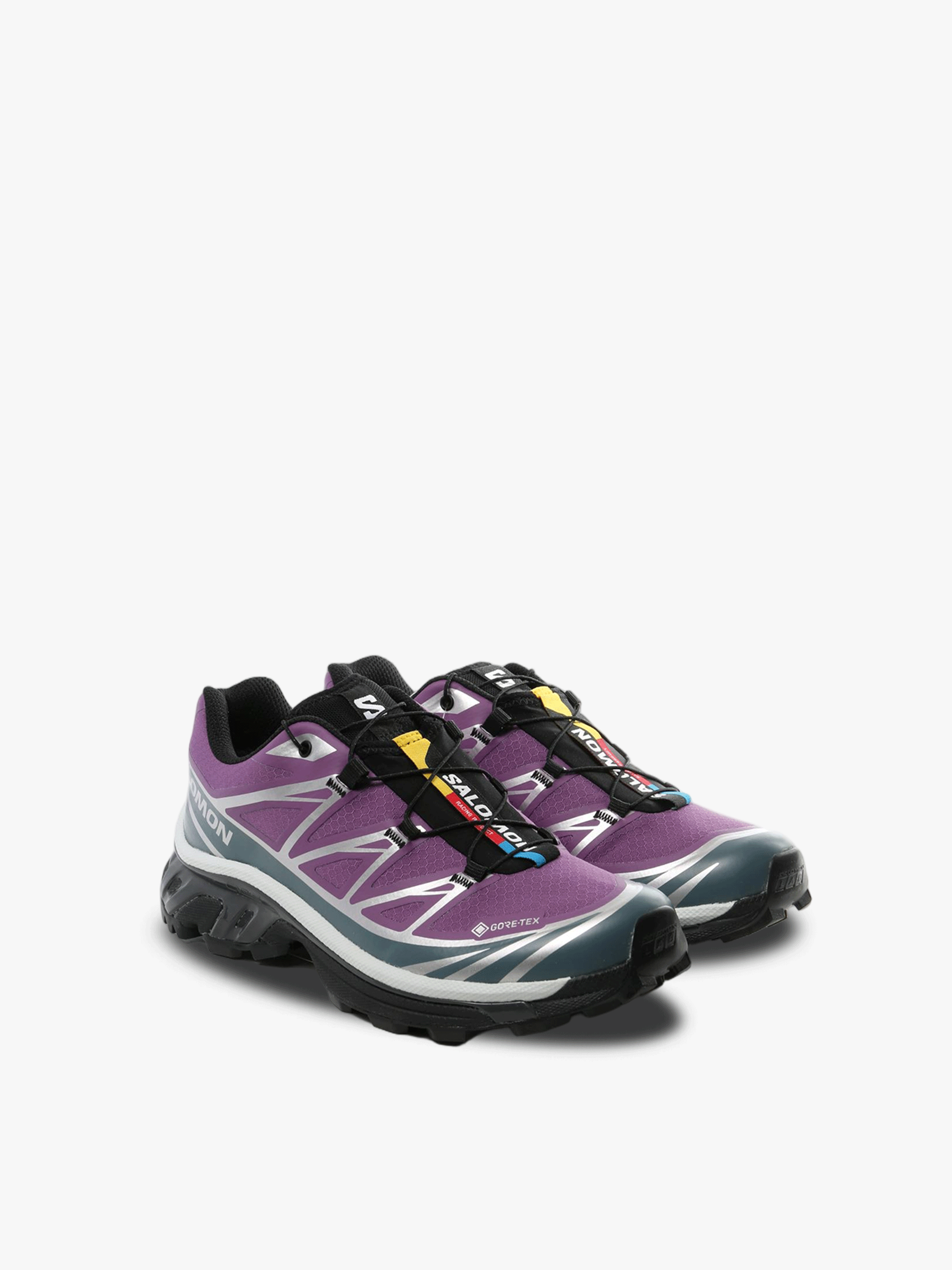 Purple sneakers, side view