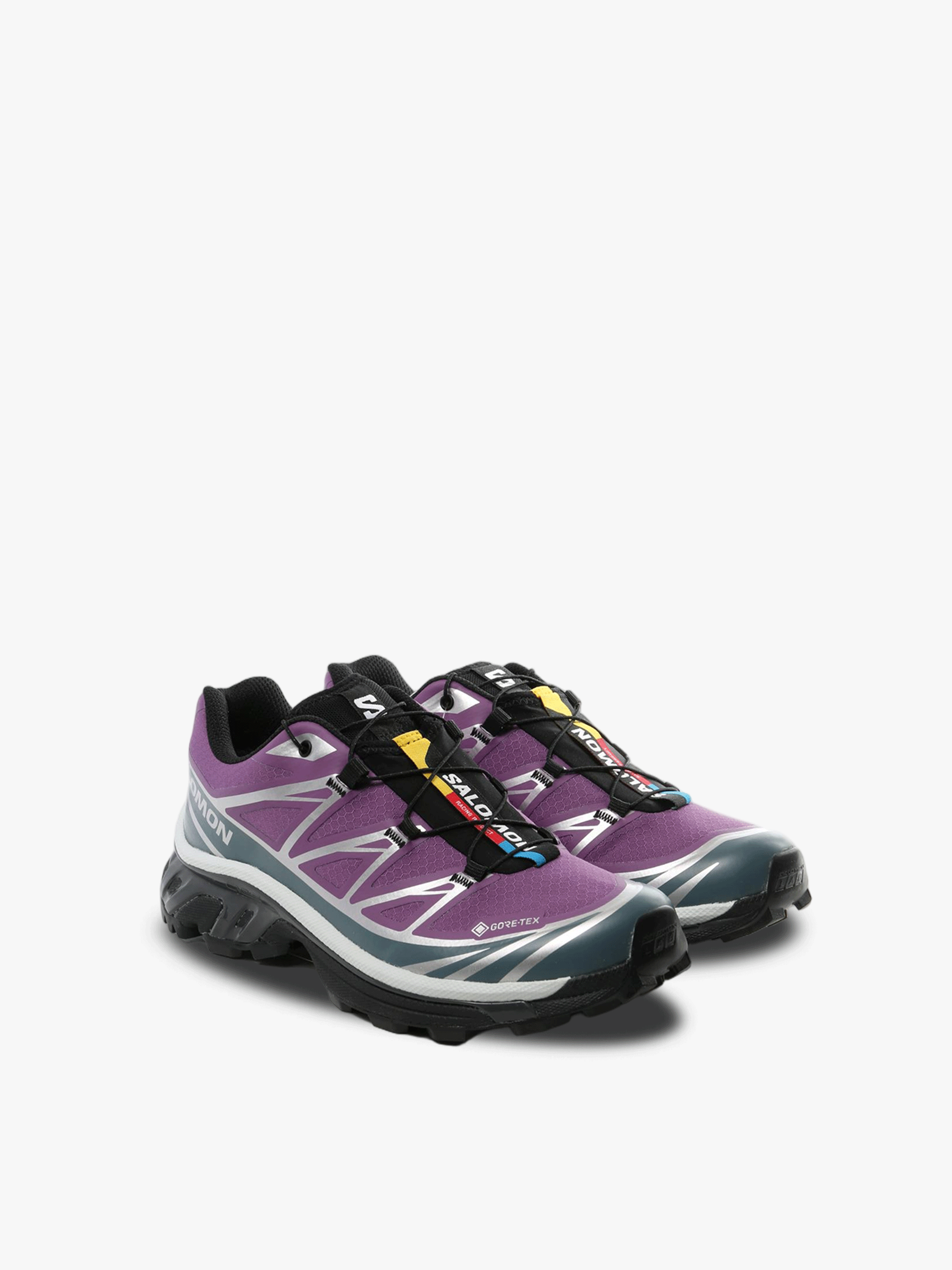 Purple sneakers, side view