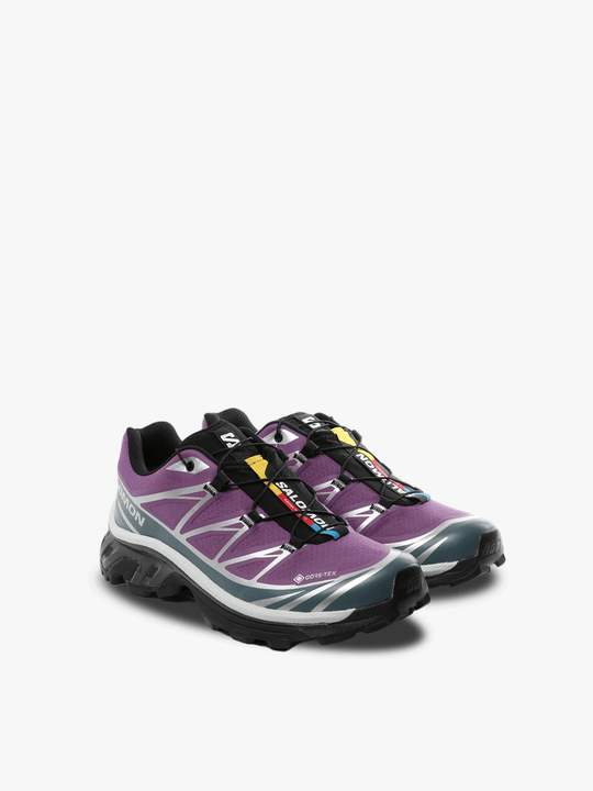Purple sneakers, side view
