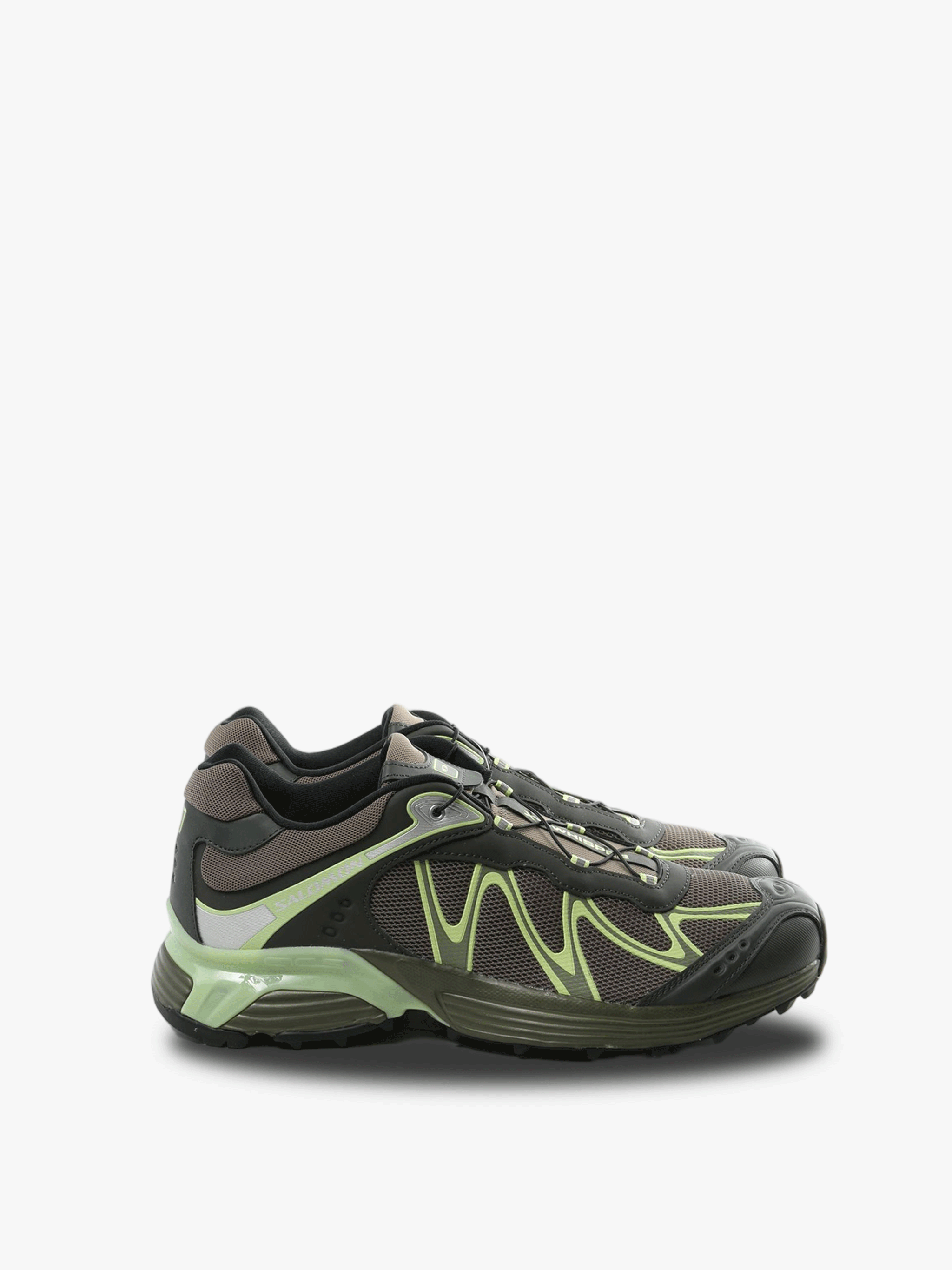 Green sneakers, front view