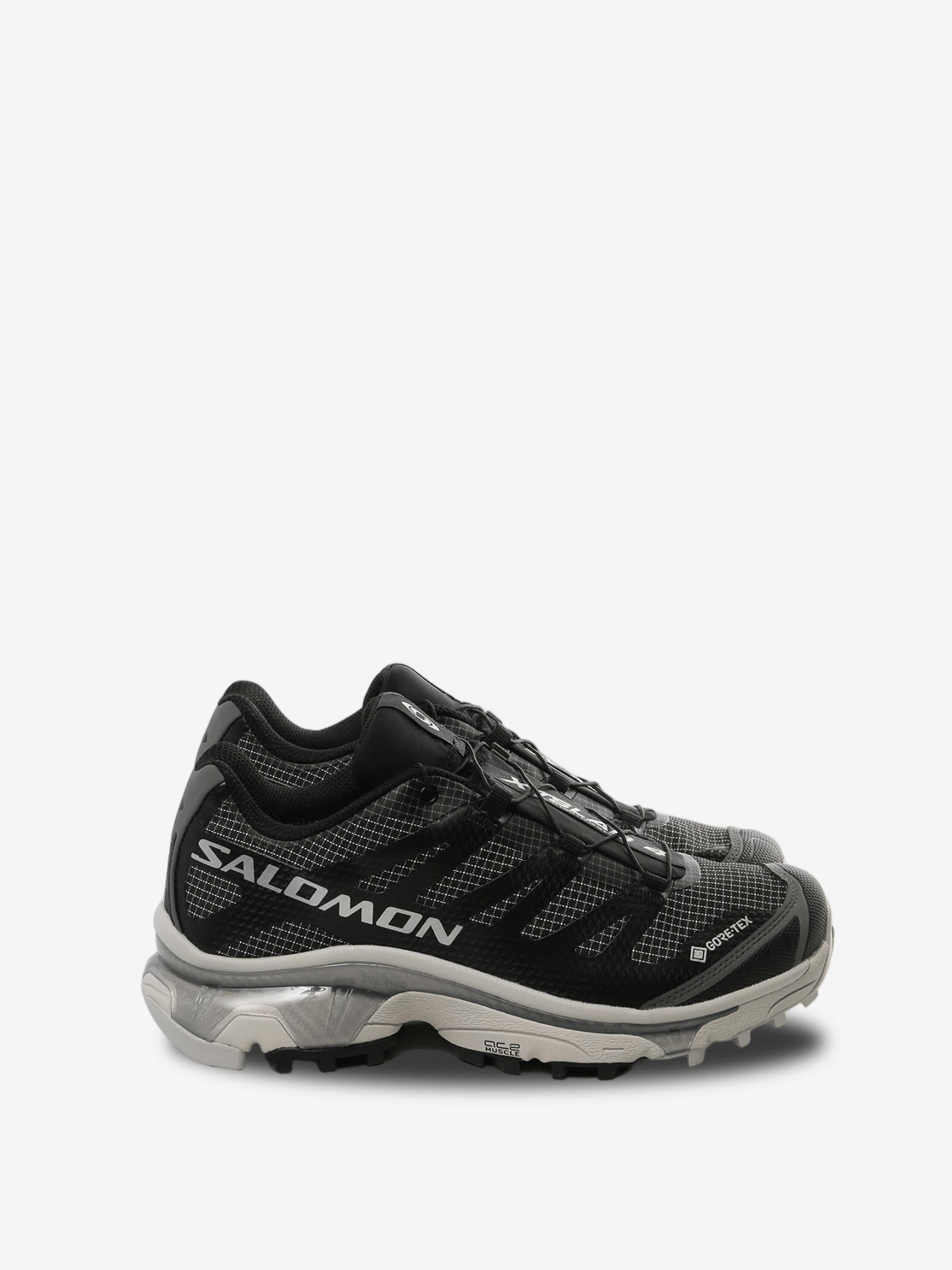 Black sneakers, front view
