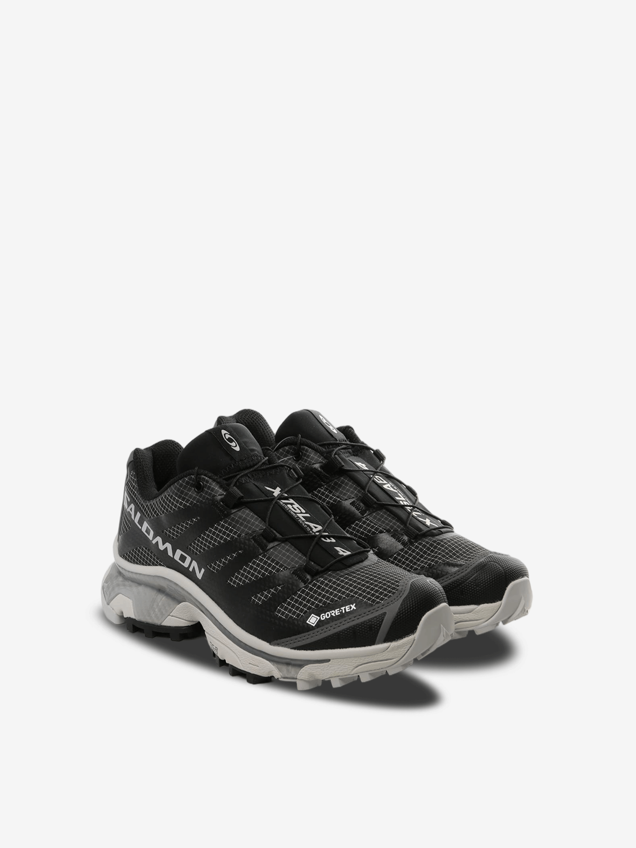 Black sneakers, front view
