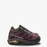 Burgundy sneakers, front view