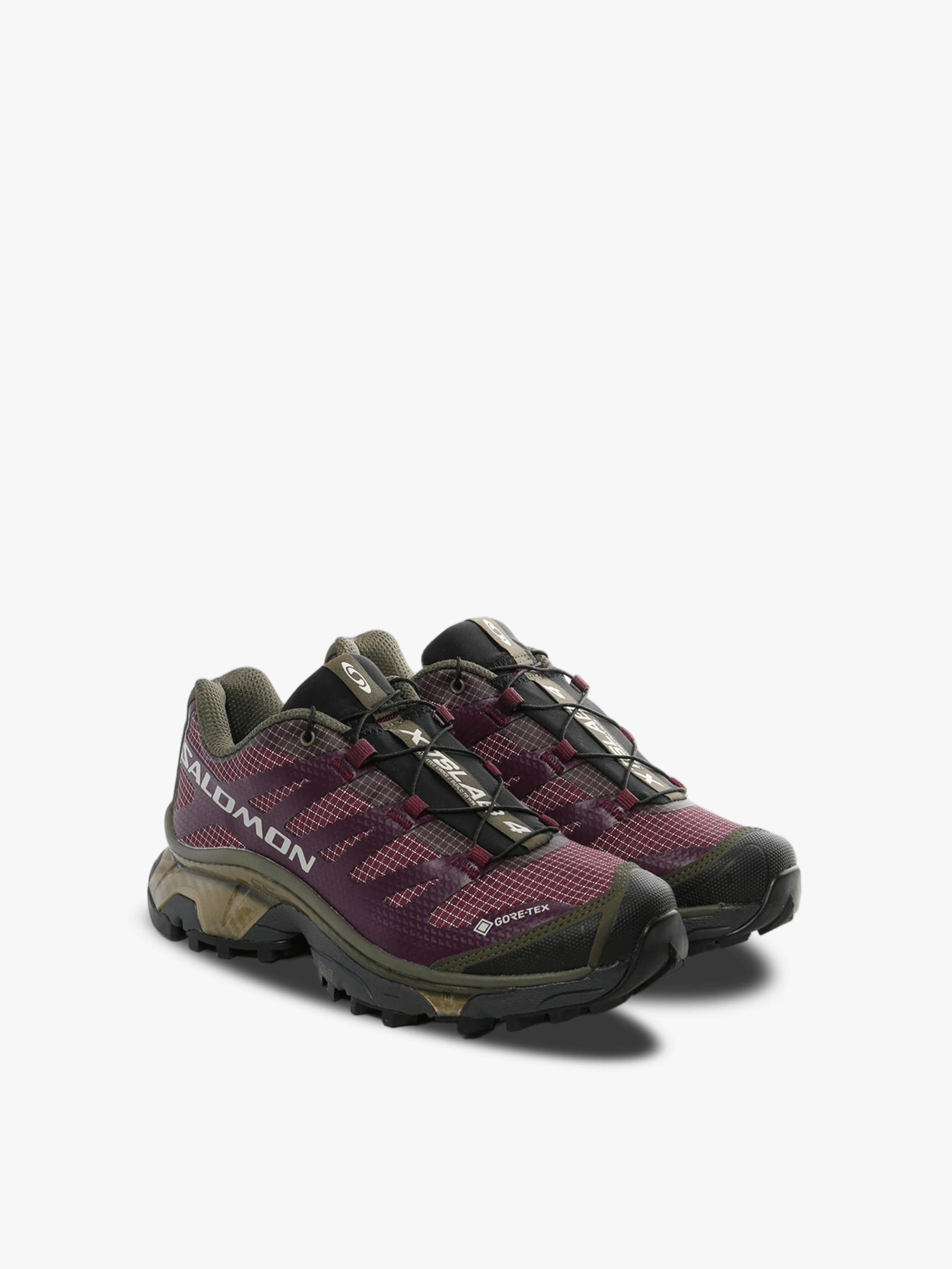Burgundy sneakers, side view