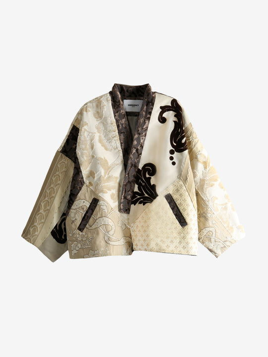 Tan coat, front view