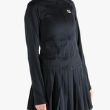 Black jacket worn by a person, showing the jacket fit