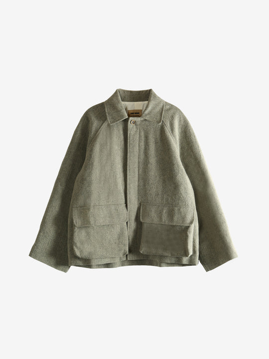 Green jacket , front view