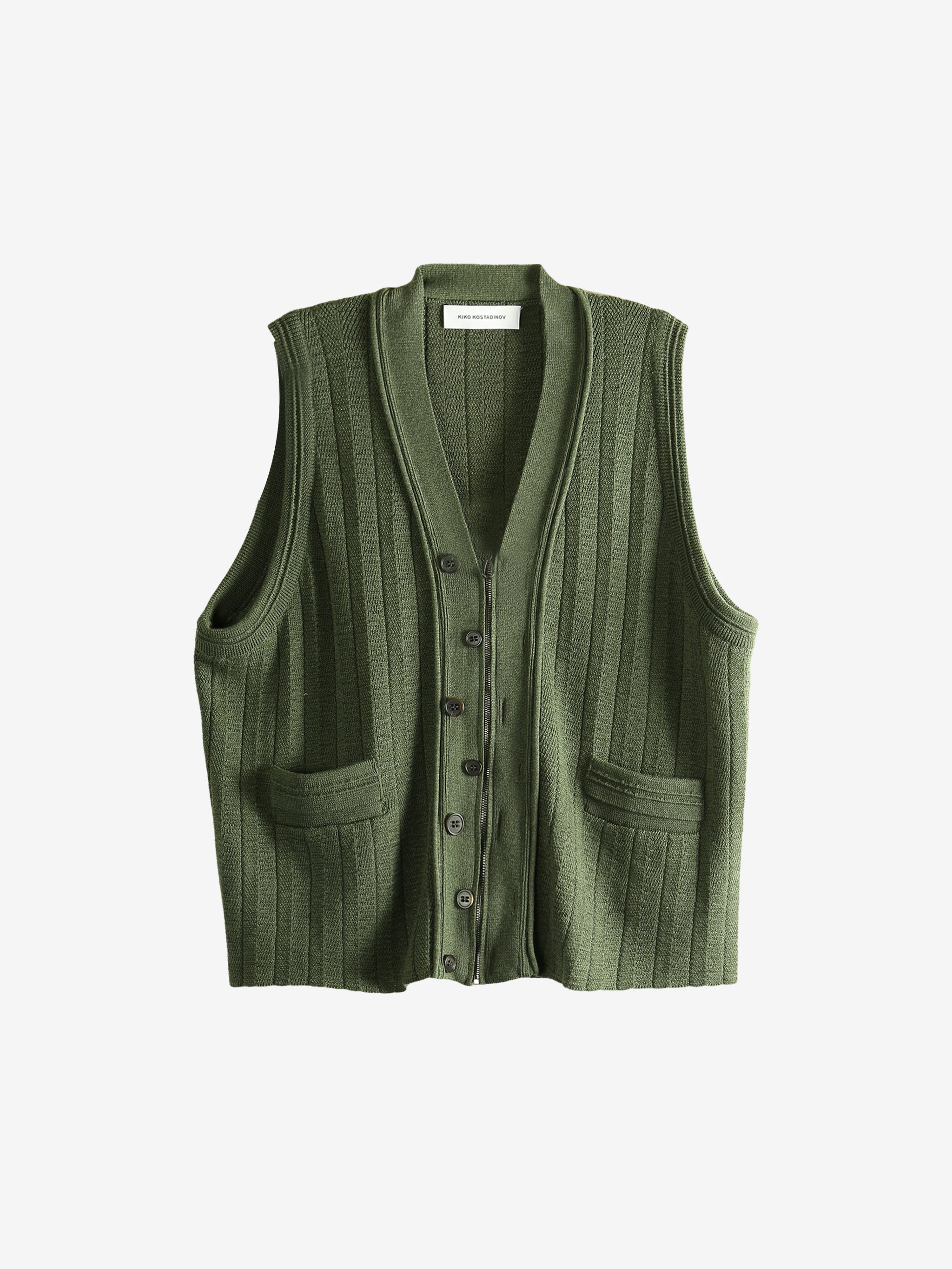 Green vest , front view