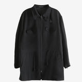 Black coat , front view