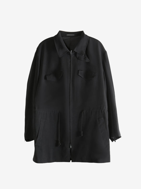 Black coat , front view