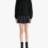 Black sweatshirt ,full body view