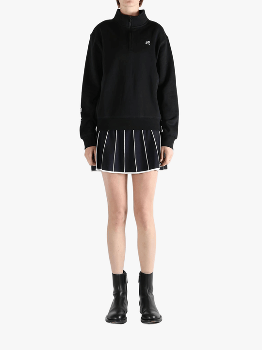 Black sweatshirt ,full body view