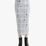 Grey skirt, worn by a person, showing the skirt fit