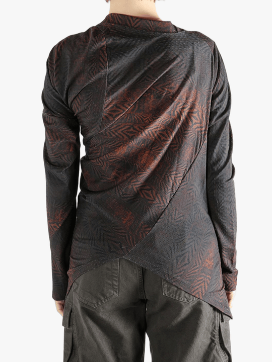 Red tops worn by a person, showing the tops fit