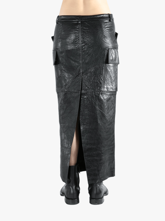 Black skirt worn by a person, showing the skirt fit