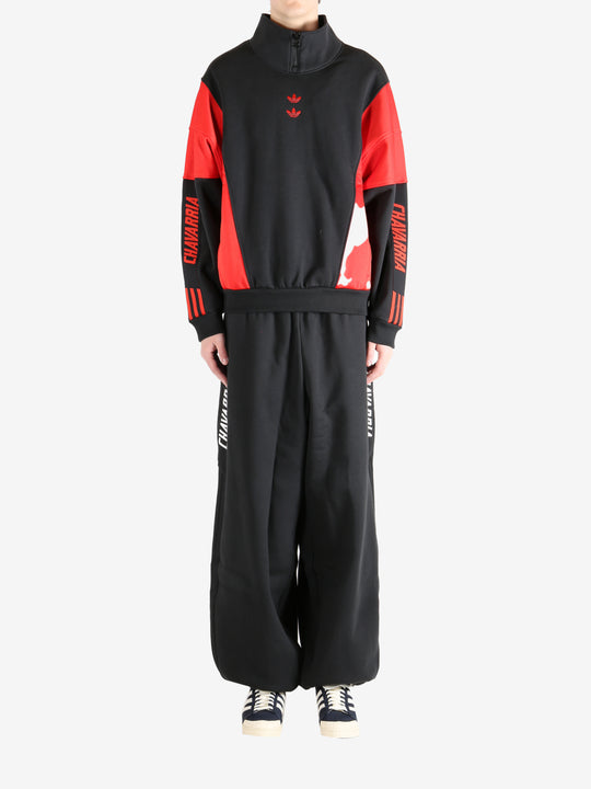 Black coat, full body view