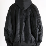 Black jacket worn by a person, showing the jacket's fit